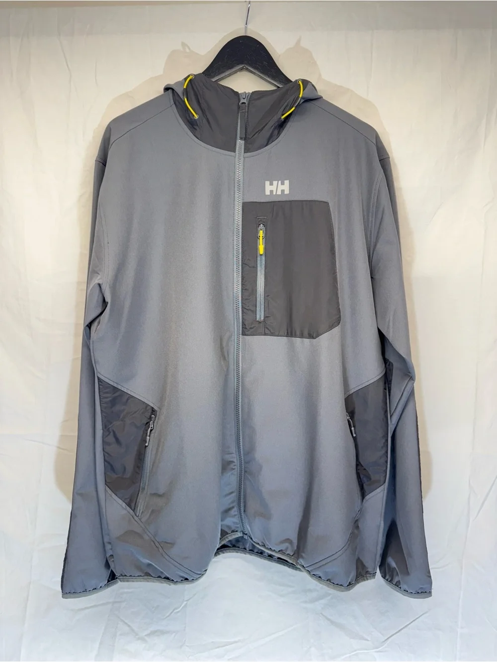 Helly Hansen Gray Lightweight Hooded Jacket with Dark Gray Accents